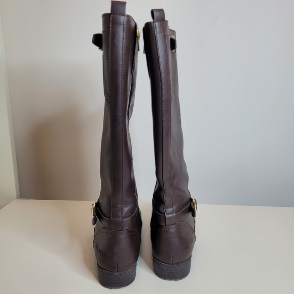 Nine West Suri 2 Brown Faux Leather Riding Boots Size Women's 5 - Picture 6 of 14